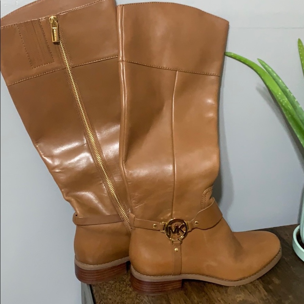 SOLD!! Michael Kors Leather Riding Boots NWOT - Picture 1 of 9